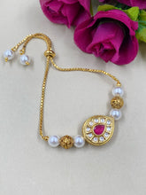 Traditional Adjustable Kundan Chain Bracelet For Women By Gehna Shop Bracelets